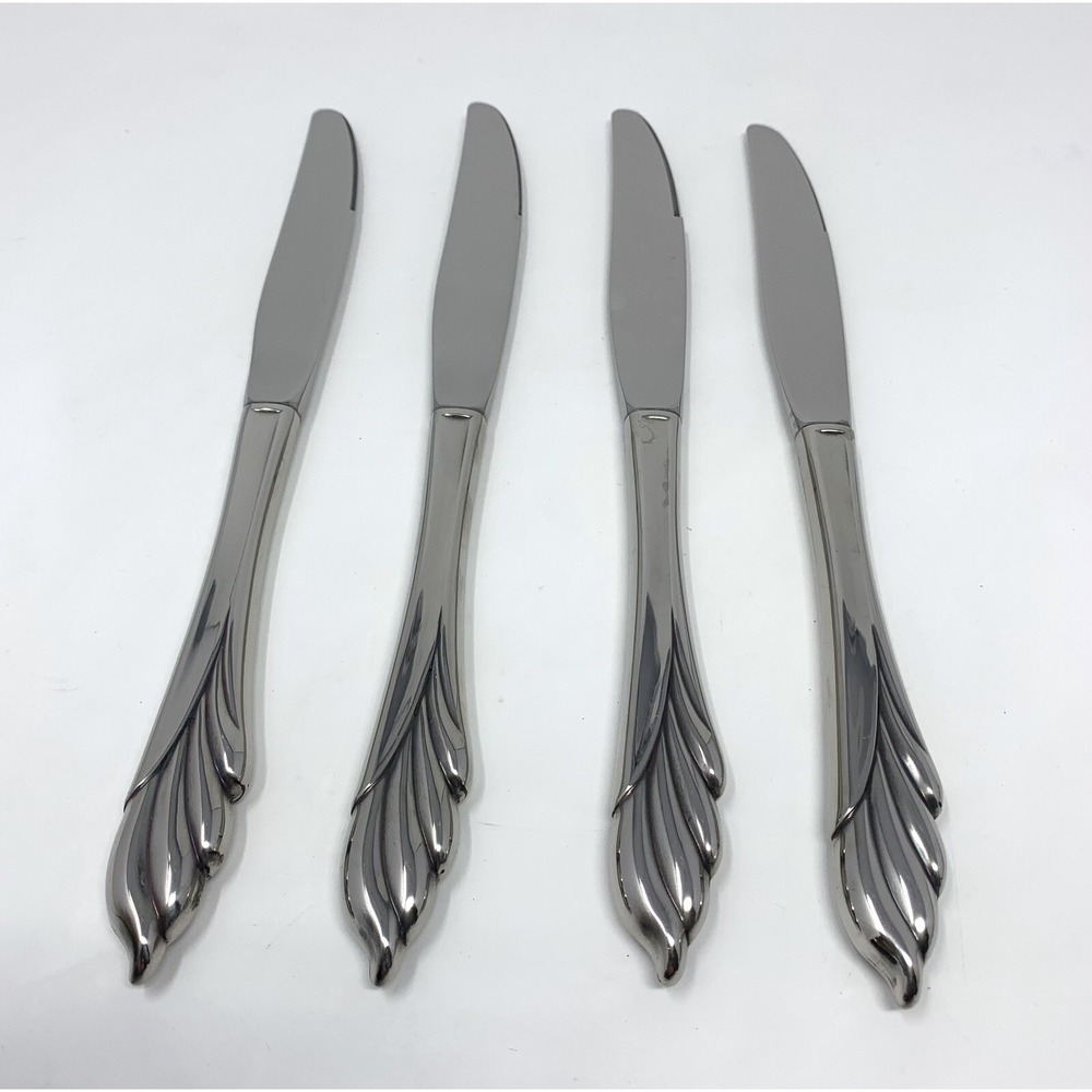 Lot of 4 Oneida USA 18/8 Stainless Steel Liberty's Light 4 Dinner Knives EUC
